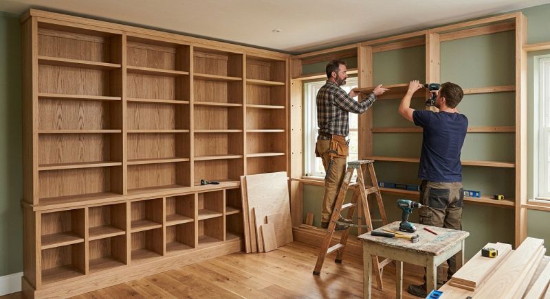 Custom Bookcase Installation in Frederick, MD
